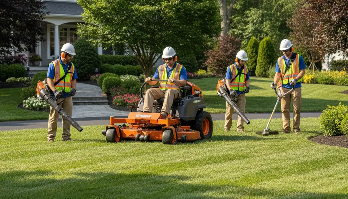 Aurora, CO tree service team trimming trees for lawn care and yard maintenance