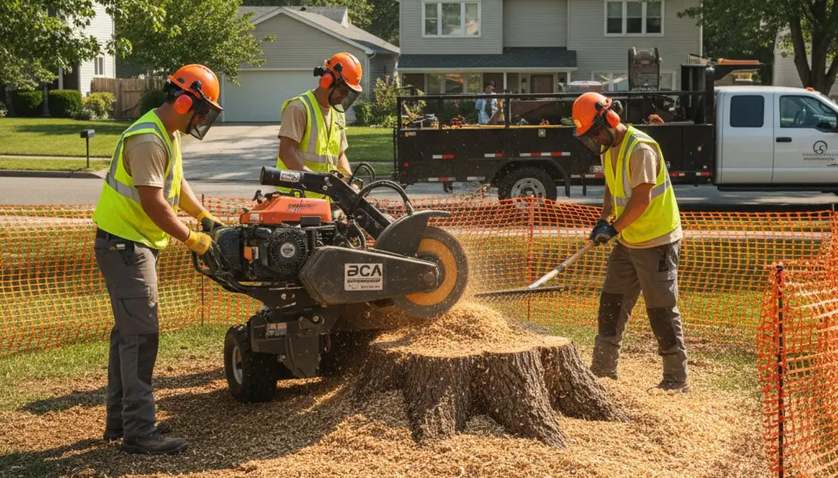 Aurora, CO stump removal service clearing a yard for safe, thorough tree care
