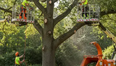 Professional arborist pruning trees in Aurora, CO for safer, healthier property care