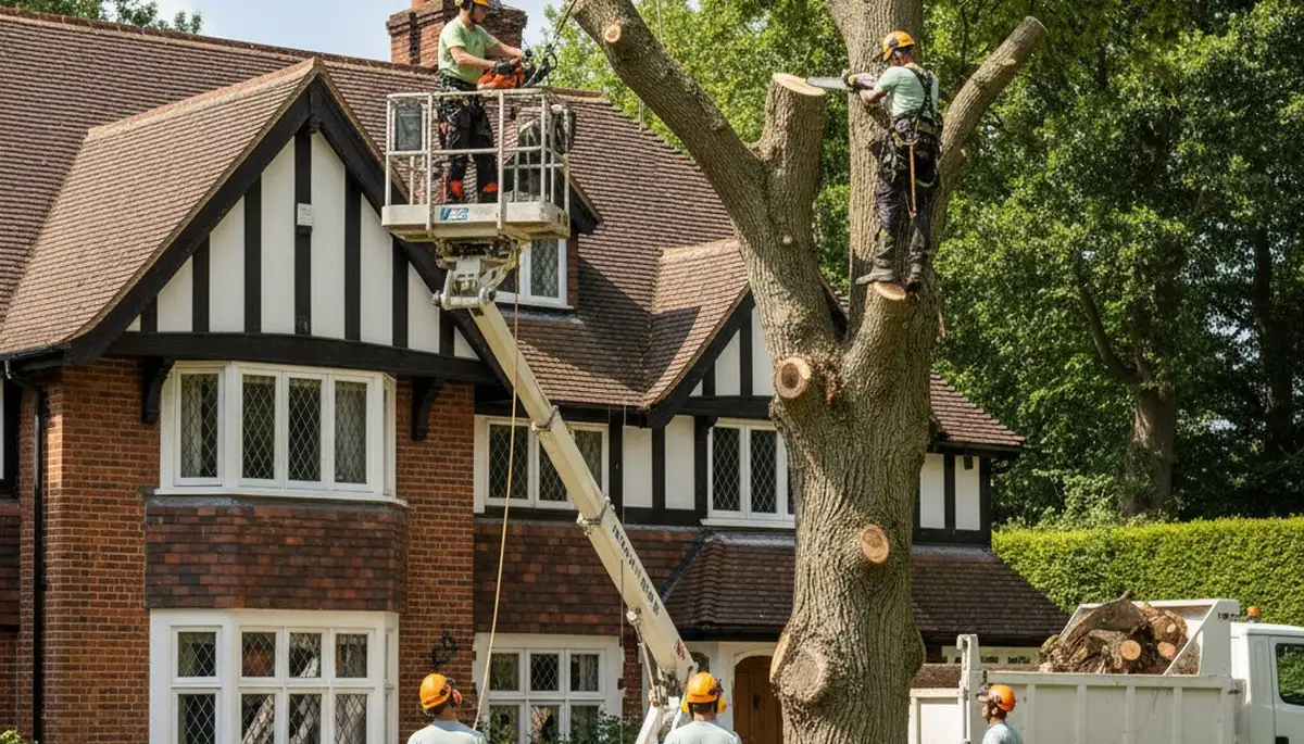 Tree service team in Aurora, CO providing professional tree removal and trimming services